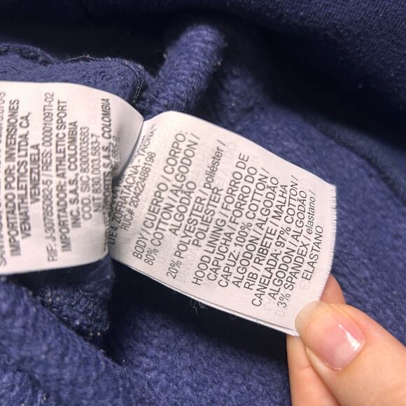 Nike Hoodie Mens Large Navy Swoosh Double Logo Sporty Athletic Capsule Staple - Picture 6 of 6